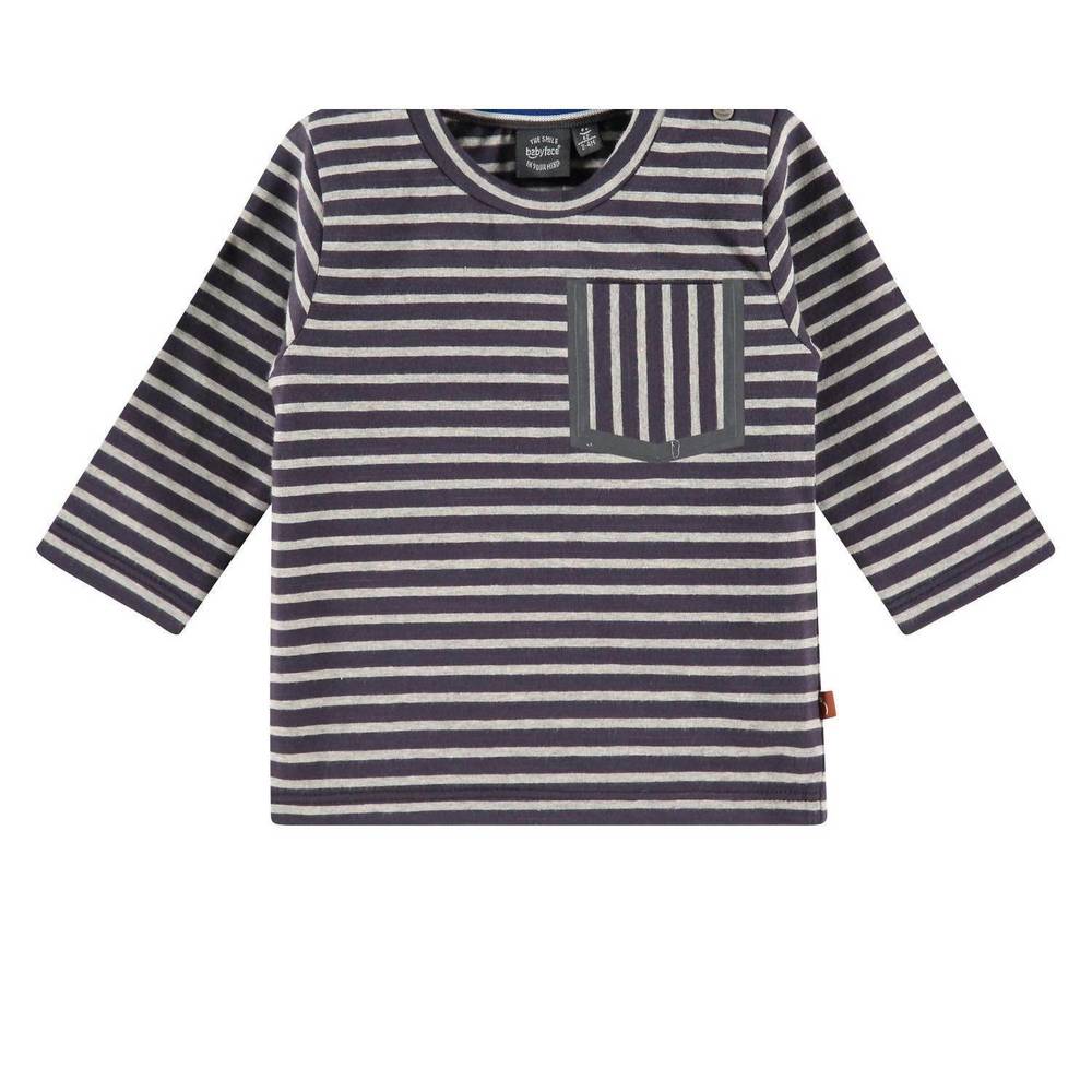NEW BABYFACE boys' striped pocket tee in dark blue